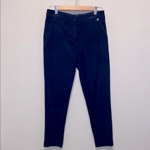 Trina Turk  Navy Blue Textured Ankle Workcore Trousers 3525